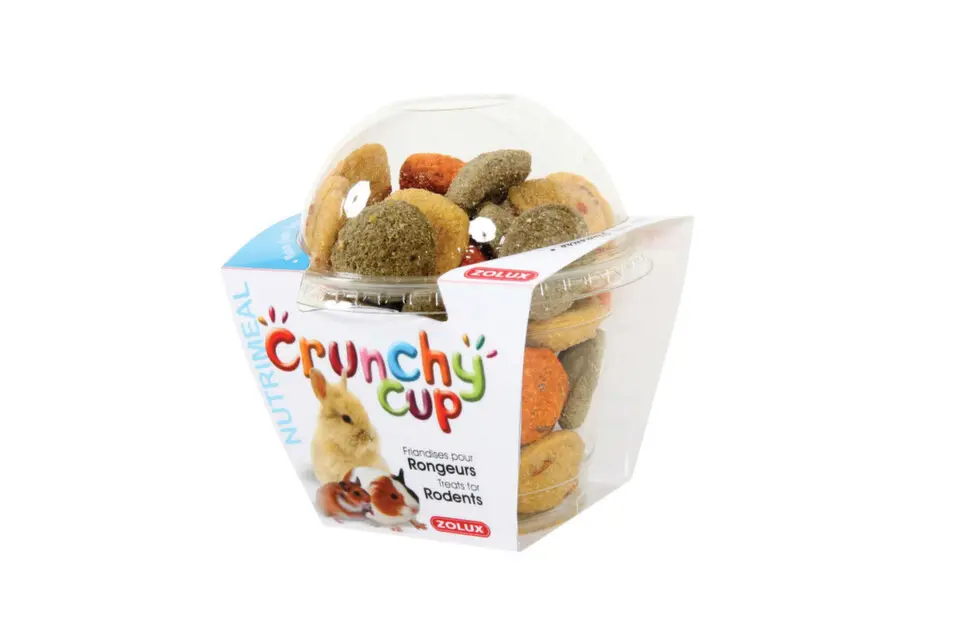 Pochoutka CRUNCHYCUP hlodavec mrkev/vojtěška 200gZolux