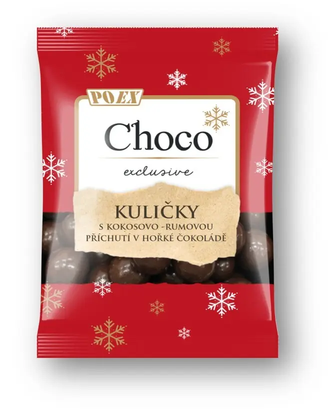 POEX Choco exclusive Kuličky kokos-rum hoř.čok.80g