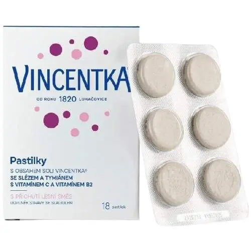 Vincentka Pastilky se sléz.a tym.a vit.C+B2 18ks