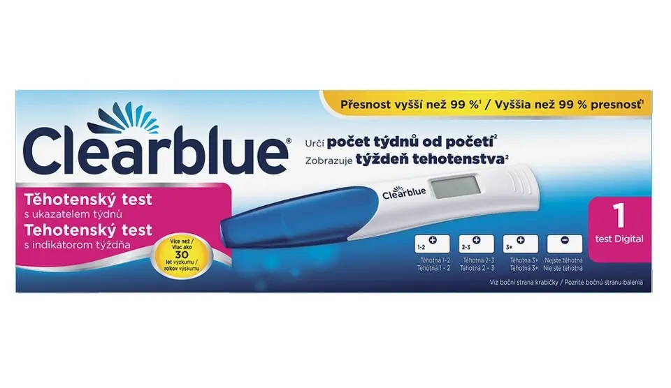 Clearblue digitální těhotenský test s ukazatelem týdnů 1ks