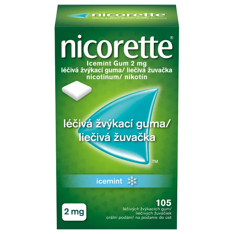 Nicorette Icemint Gum 2mg léčivá žvýkací guma 105