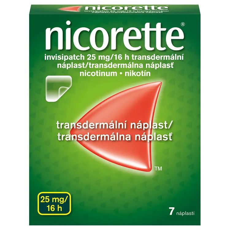 Nicorette Invisipatch 25mg/16h náplast 7x25mg