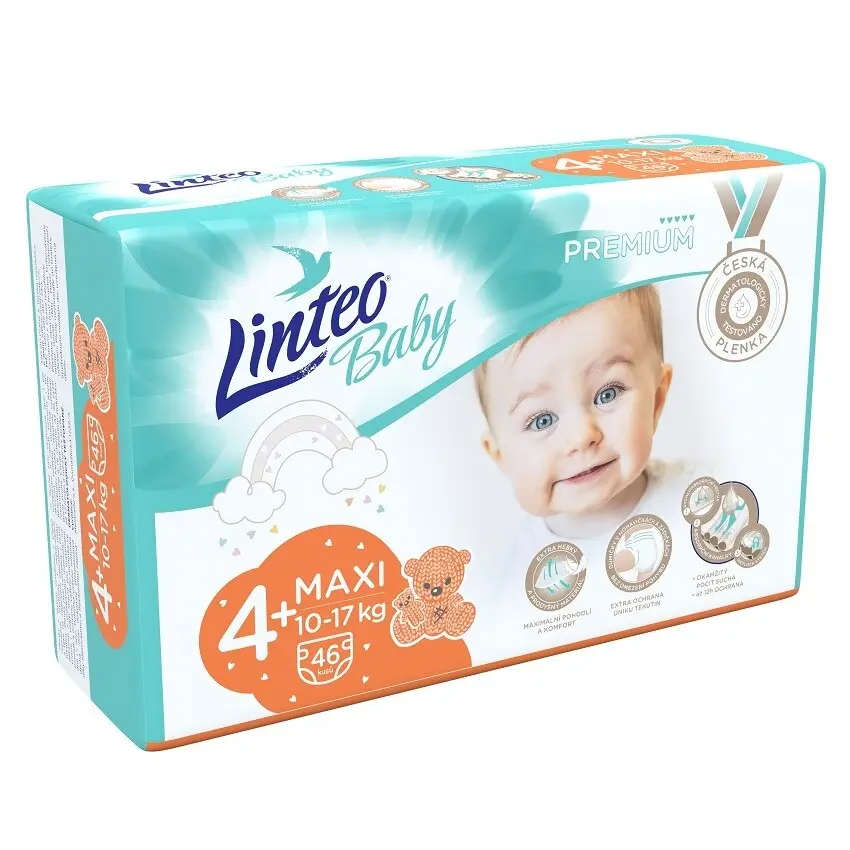 Linteo Baby Dětské plenky PREM.MAXI+ 10-17kg 46ks