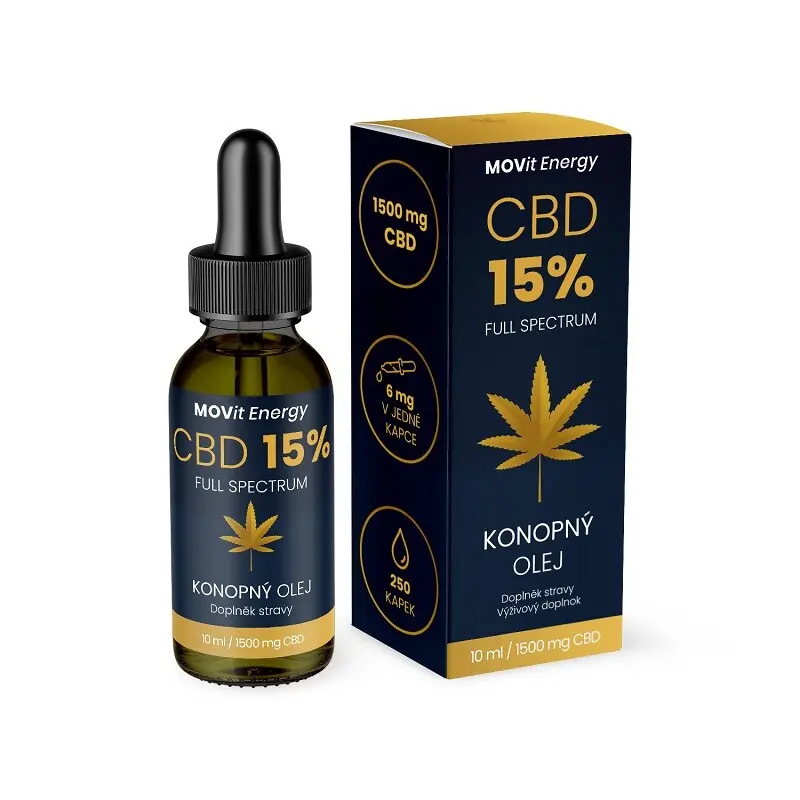 Movit Energy CBD 15% Full Spectrum konopný olej 10 ml