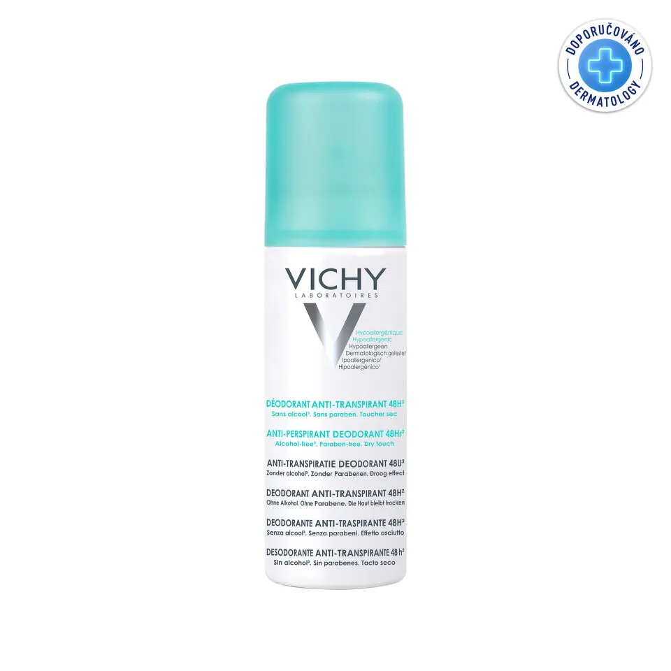 Vichy Deodorant antiperspirant ve spreji bez alkoholu s 48hodinovým účinkem 125 ml