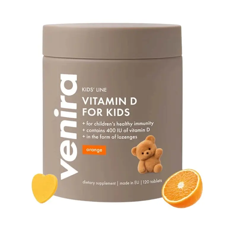 Venira kids Vitamin D pomeranč tbl.120