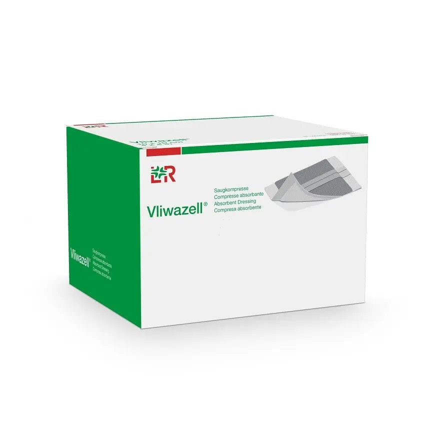 VLIWAZELL - NESTERILNÍ KOMPRESE, 10CM X 20CM, 25KS KOMBINOVANÁ SAVÁ
