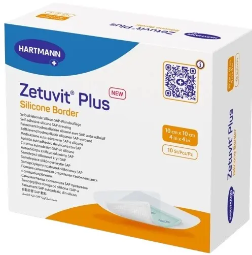 Zetuvit Plus Silicone B.10x10cm silikon.krytí 10ks