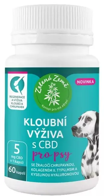 Zelená Země kloubní výživa s CBD pro psy cps.60