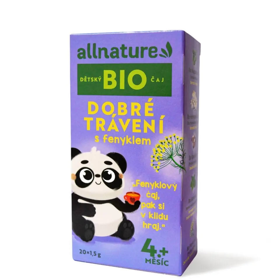 Allnature Dětský čaj Dobré trávení s fenyklem BIO 20x1.5g 4M+