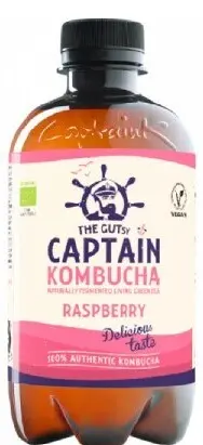 The Gutsy Captain Kombucha malina BIO 400ml
