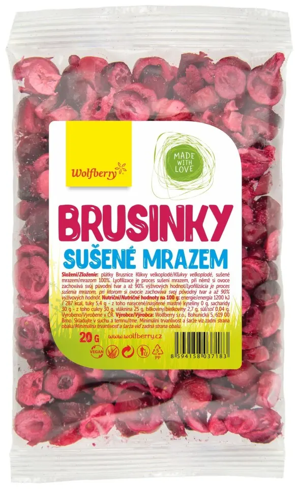 Wolfberry Brusinky sušené mrazem 20 g
