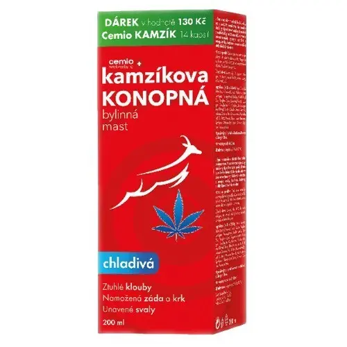 Cemio Kamzíkova konopná mast chladivá 200ml+dárek