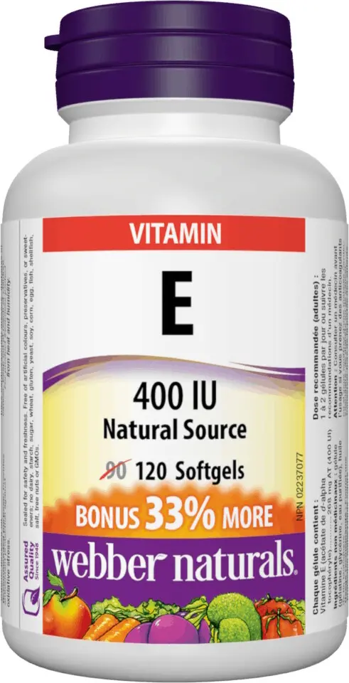 Webber Naturals E 400 IU 120 tob