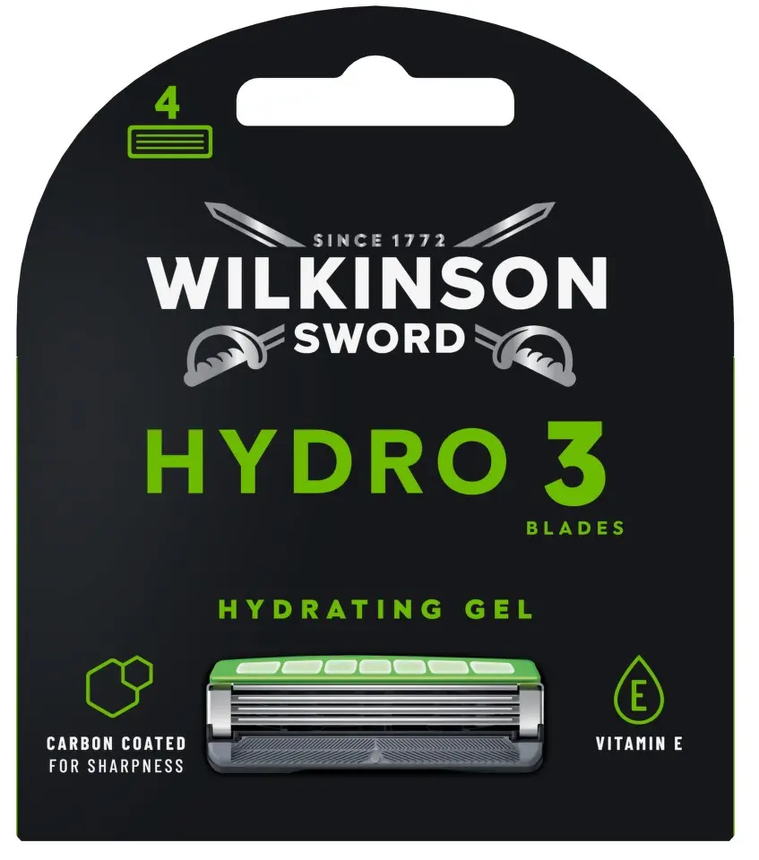 Wilkinson Hydro 3 Black Edition náhradní hlavice 4 kusy
