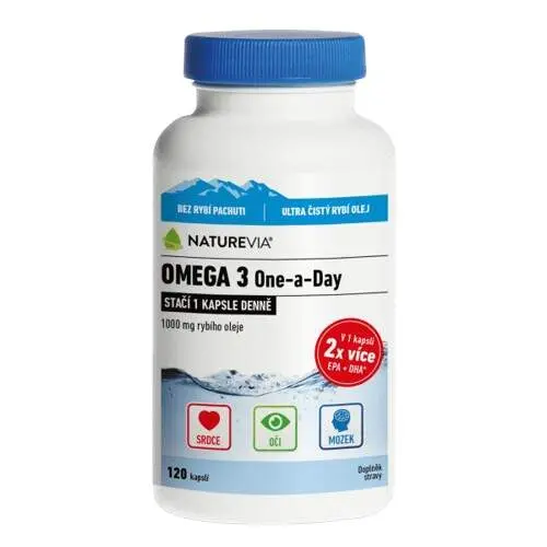 NatureVia Omega 3 One a Day 120 kapslí