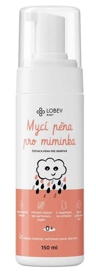 LOBEY Baby Mycí pěna pro miminka 0+ 150ml