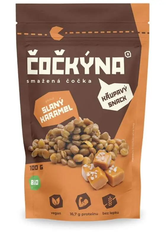 Čočkýna Sladká Čočka Slaný karamel BIO 100g