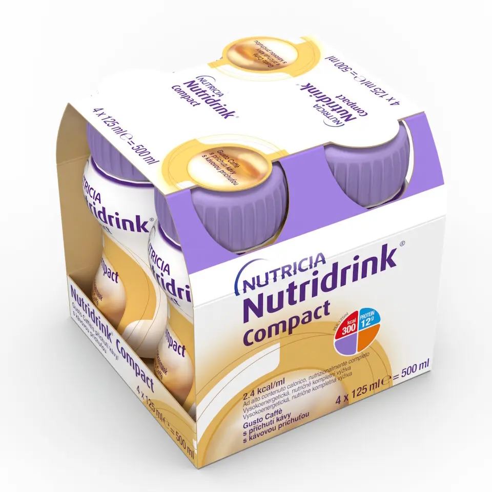 NUTRIDRINK COMPACT S PŘÍCHUTÍ KÁVY POR SOL 4X125ML