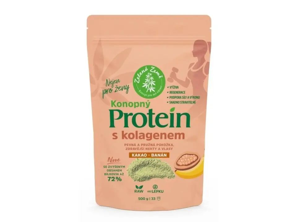 ZELENÁ ZEMĚ Konopný protein s kolagenem 500 g