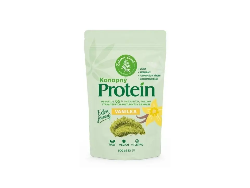 Zelená Země konopný protein vanilka 500g