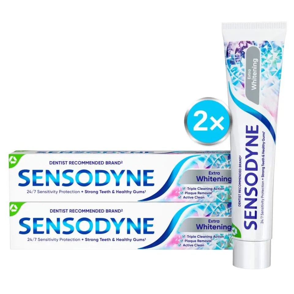 Sensodyne Extra Whitening zubní pasta 75ml - balení 2 ks
