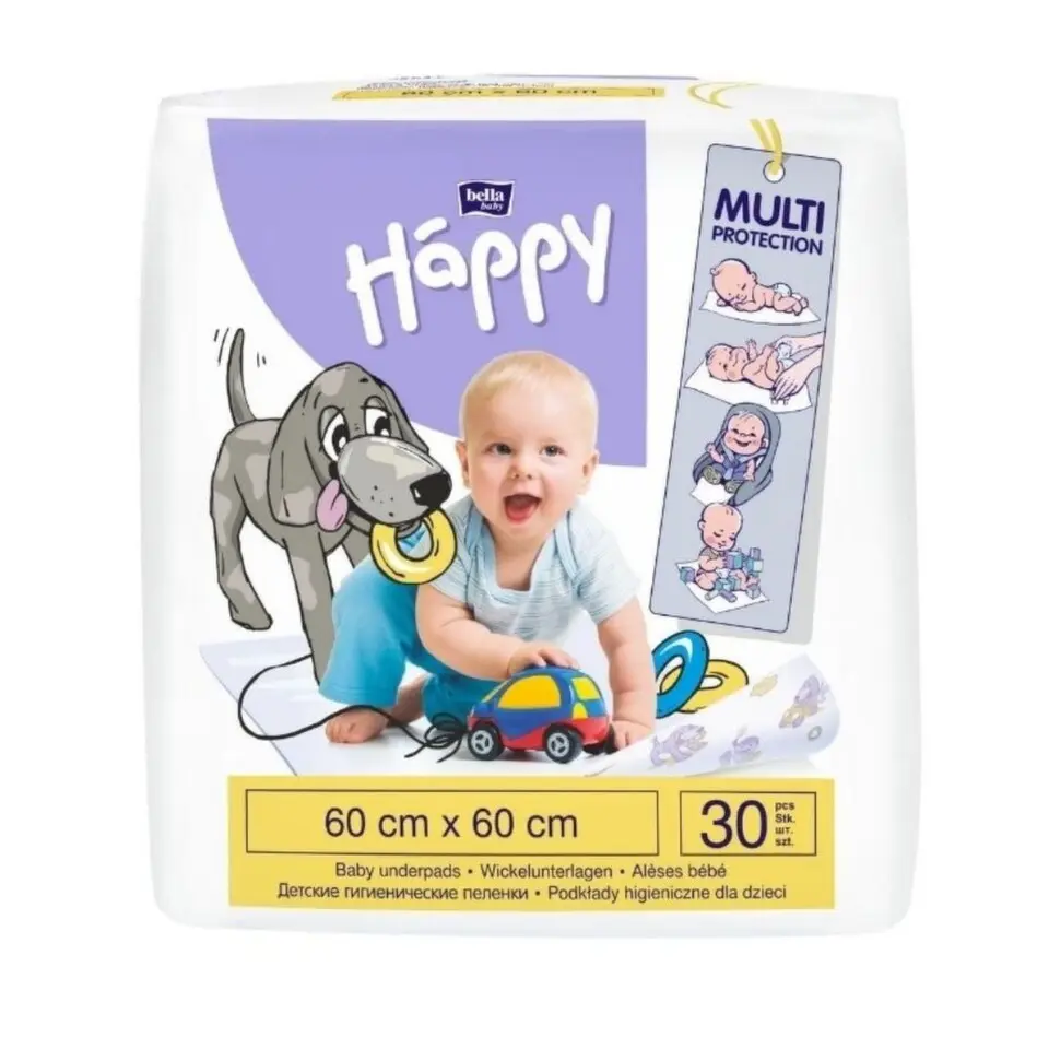 Happy přebalovací podložky 60x60cm 30ks