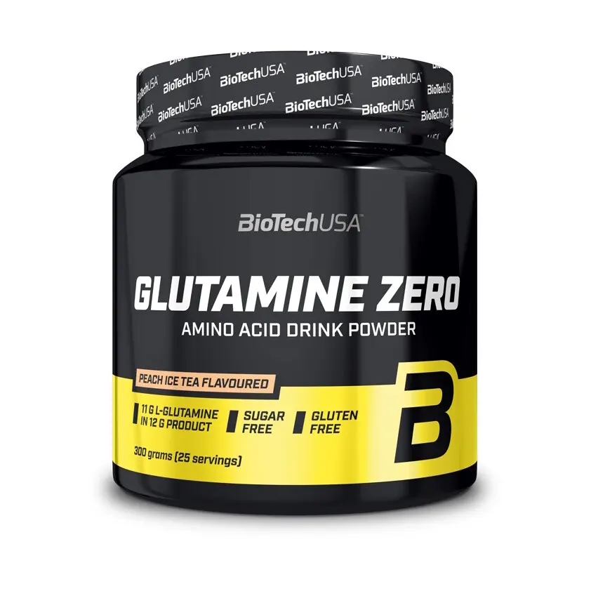 BioTech USA Glutamine Zero 300 g broskvový ledový čaj
