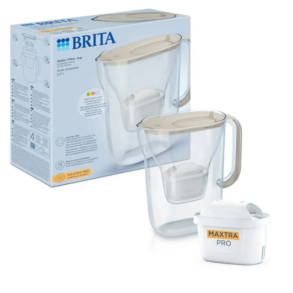 BRITA Style Essential 2,4l, písková + filtr 1 ks