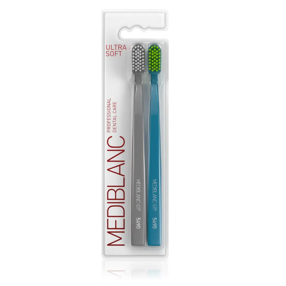 MEDIBLANC Ultra Soft 5490 Toothbrush Grey+Blue 2ks