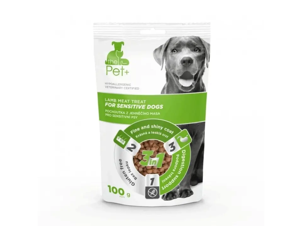 ThePet+ Sensitive pochoutka pro psy, jehněčí 100g