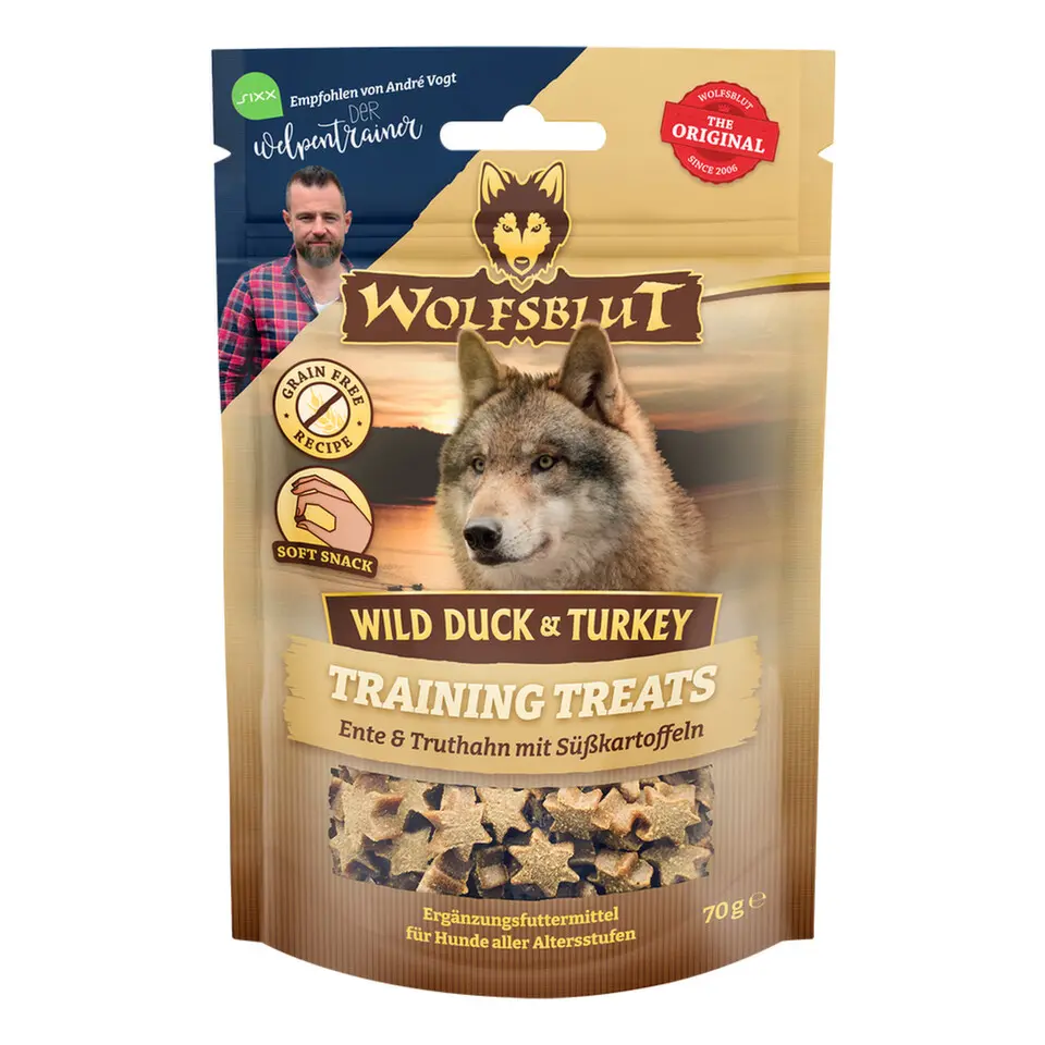 Wolfsblut Training Treats Wild Duck&Turkey 70g + Množstevní sleva