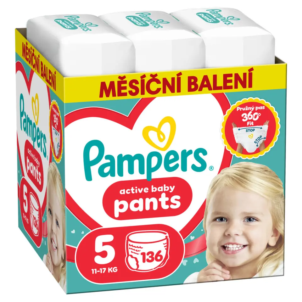 Pampers Active Baby Pants, vel. 5, 136 ks
