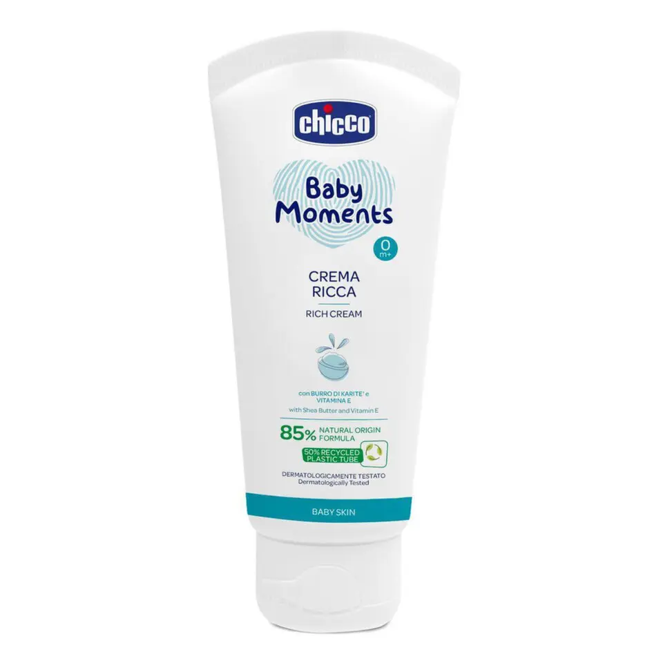 CHICCO Krém vyživující Baby Moments 85% přírodních složek 100 ml, 0m+