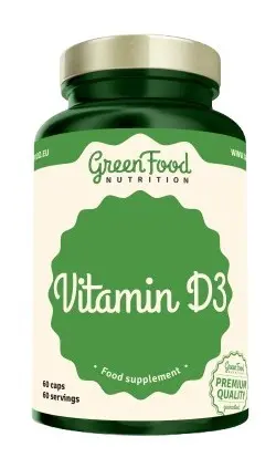 GreenFood Vitamín D3 vegan 60 kapslí