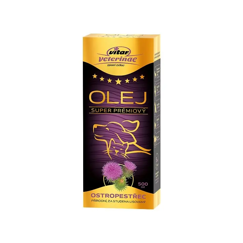 Vitar Veterinae ostropestřec olej 500ml