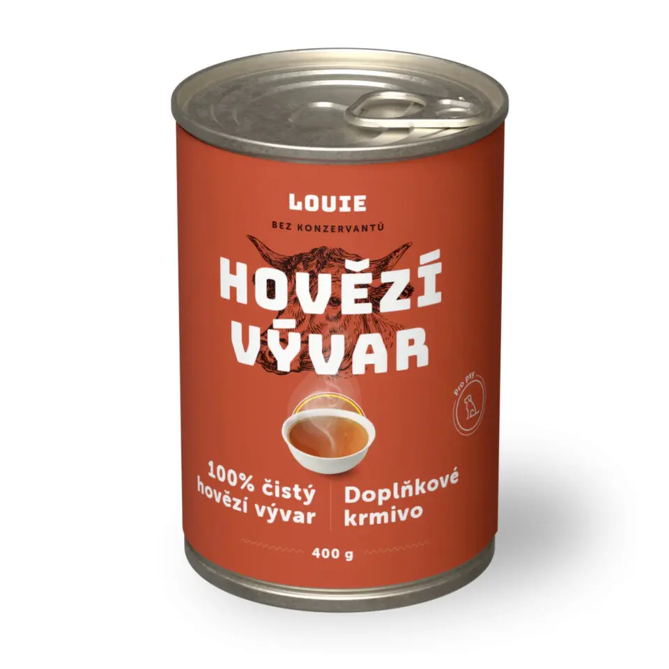 Louie Dog konzerva Hovězí vývar 400g