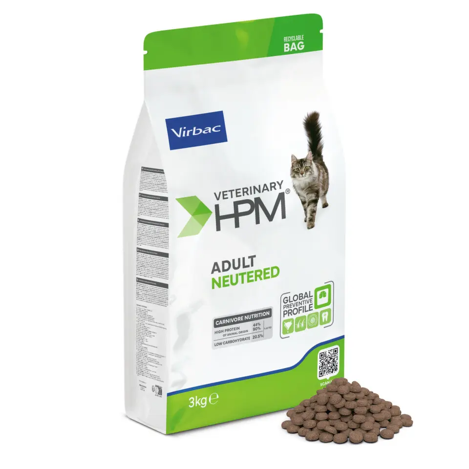 VET HPM Adult Cat Neutered 3kg NEW