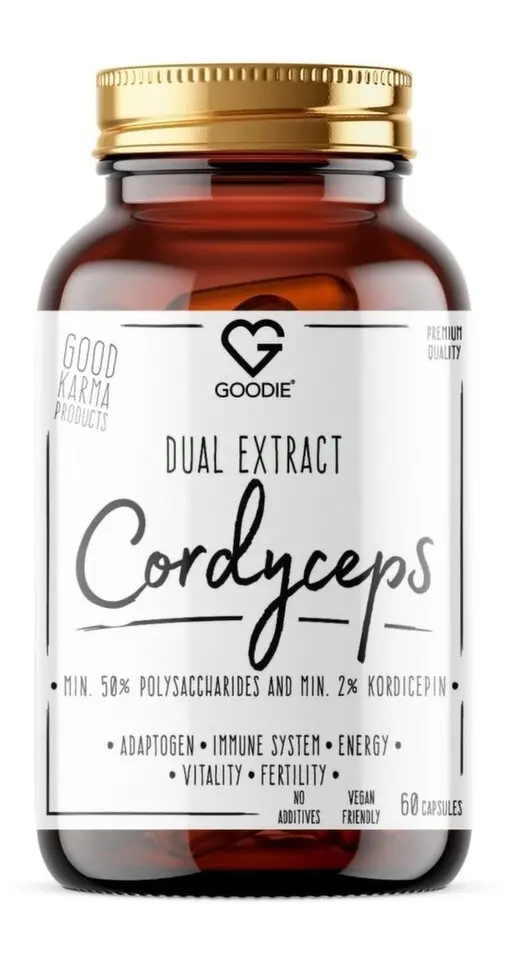 Goodie Cordyceps - dual extrakt min. 50 % polysacharidů & 2 % cordycepinu 60 kapslí