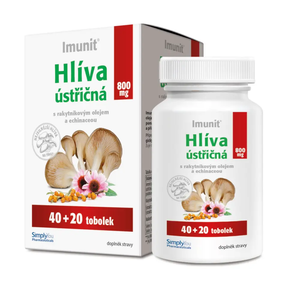 Hlíva ústř.800mg s rakyt. a echi. Imunit 40+20tob