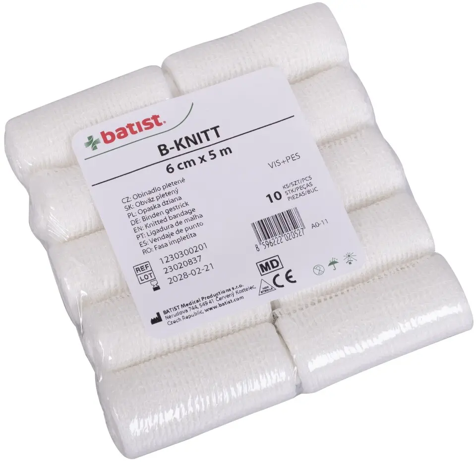 B-KNITT obinadlo pletené nesterilní 6cmx5m 10ks