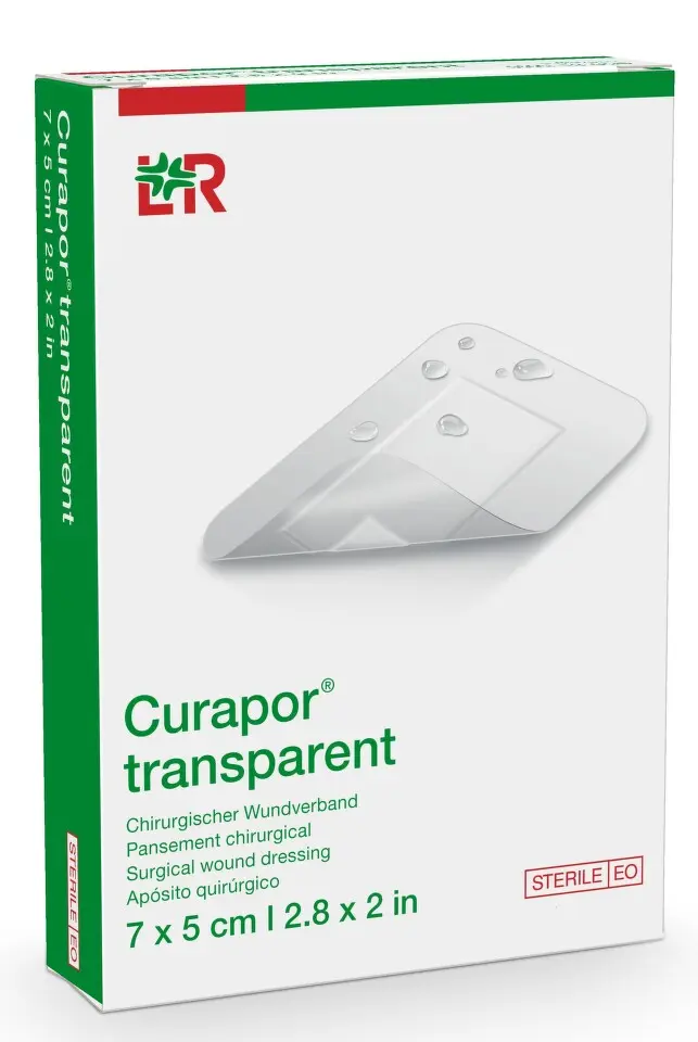 Náplast Curapor Transparent steril.7x5cm 50ks