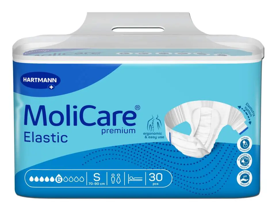 KALHOTKY ABSORPČNÍ MOLICARE COMFORT EXTRA SMALL BOKY 50-80CM,1566ML,30KS