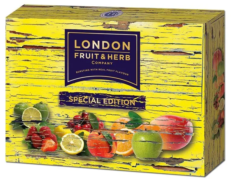 London fruit and herbs Čaj Special edition pack yellow směs ovocných čajů žlutý box 30 sáčků