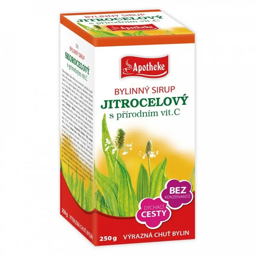 APOTHEKE Bylinný sirup Jitrocelový s přírodním vit. C 250 g