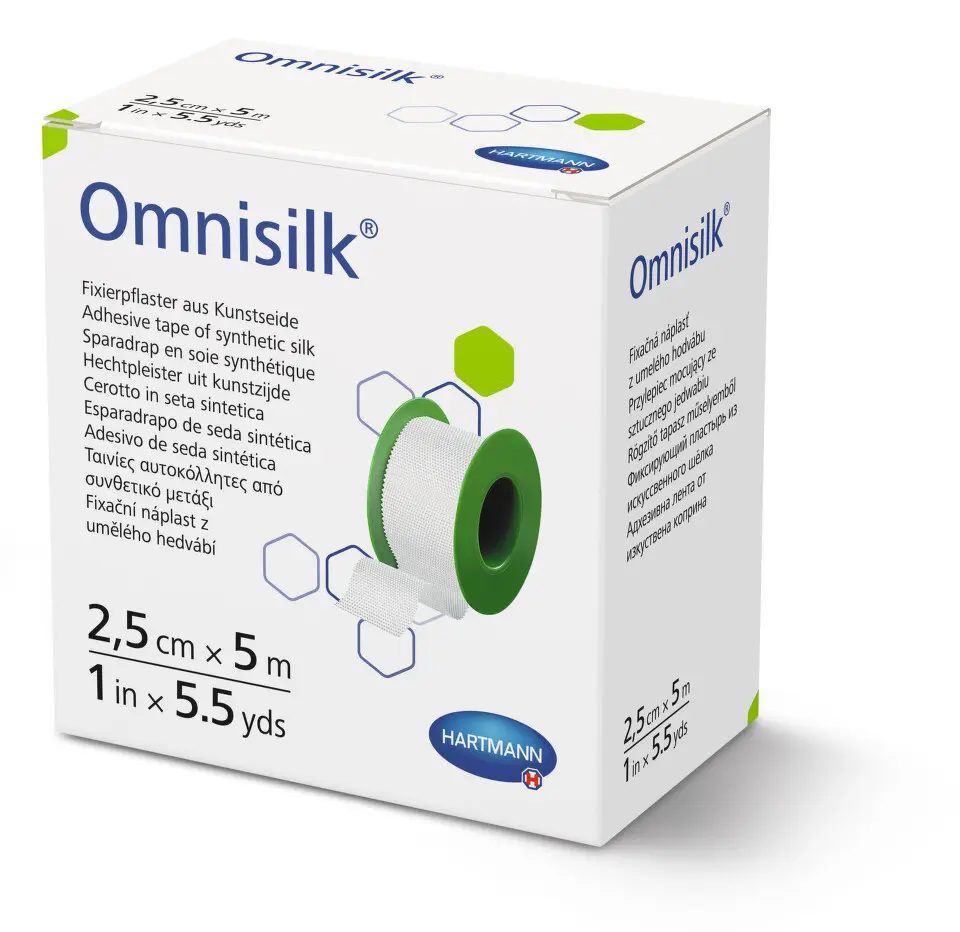 Náplast Omnisilk bílé hedvábí 2.5cmx5m 1ks