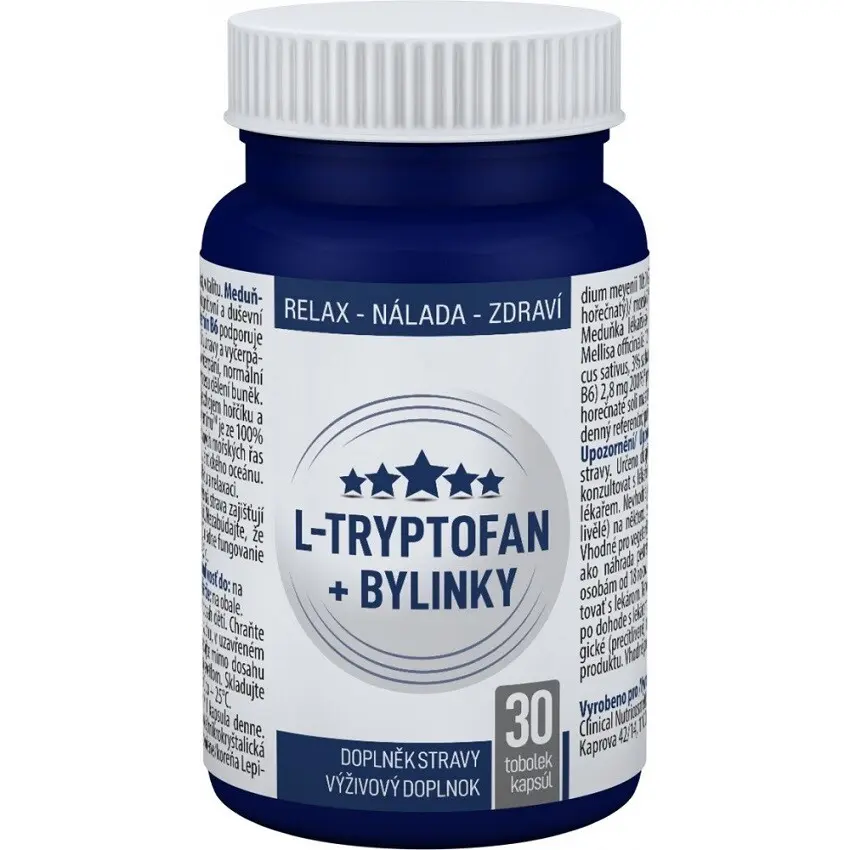 Clinical L-Tryptofan bylinky 30 tobolek