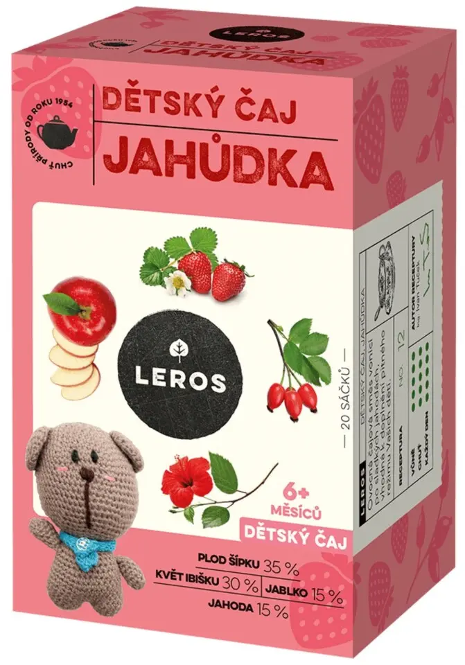 LEROS dětský čaj (20x2g/kra) jahůdka