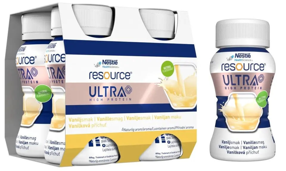 RESOURCE ULTRA HIGH PROTEIN VANILKOVÁ PŘÍCHUŤ POR SOL 4X125ML