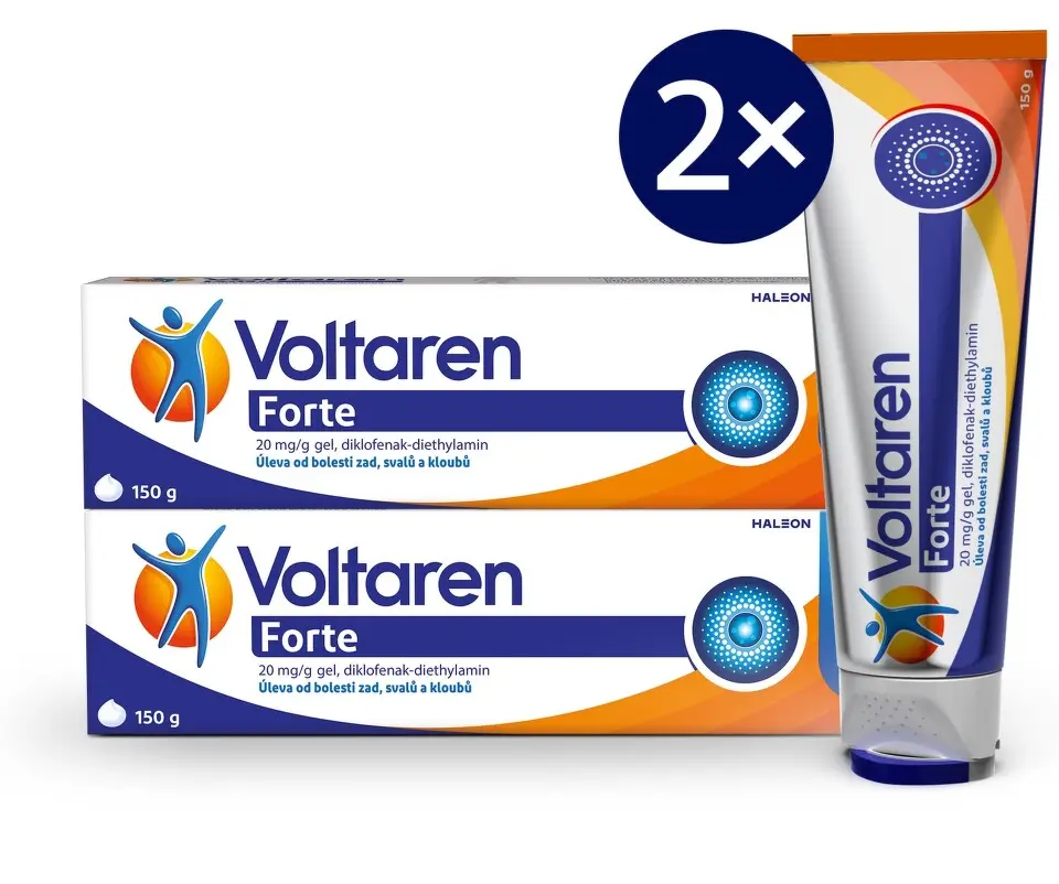Voltaren Forte 20 mg/g gel proti bolesti 150g - balení 2 ks